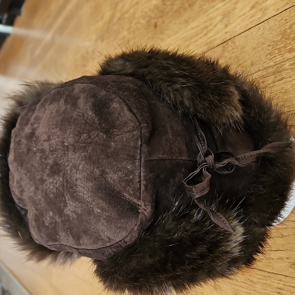 Vintage real fur russian style ushanka trapper hat - Picture 3 of 13